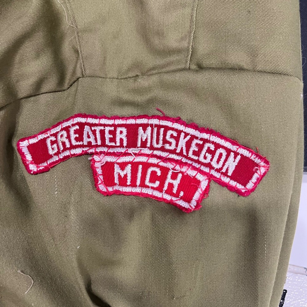 VTG Boy Scouts Shirt Men's Sz S 1970's Button B.S.O.A. Patches - Picture 7 of 7
